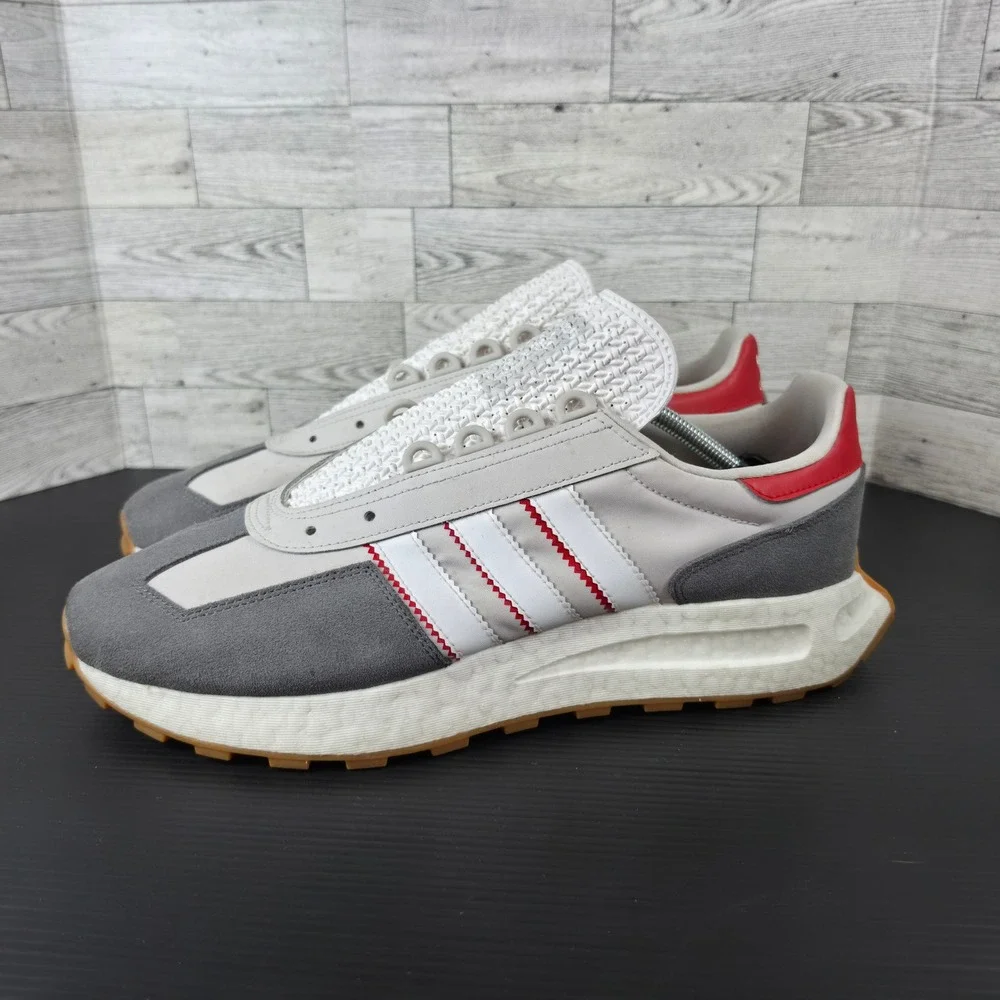 Adidas Retropy E5 Grey White Red Boost Sneakers GW0558 Mens 13